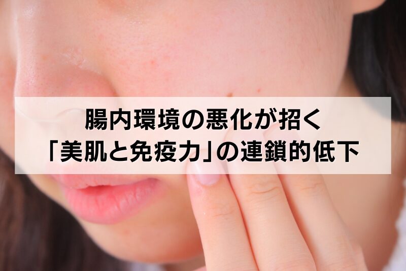 連鎖2．腸内環境の悪化が招く「美肌と免疫力」の連鎖的低下